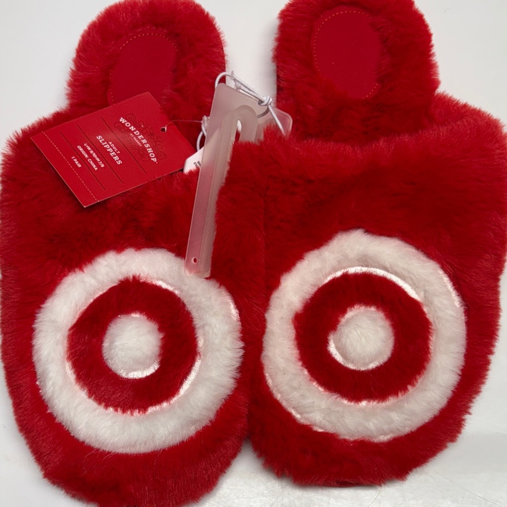 Wondershop Red Fuzzy Slippers